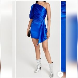 Amanda Uprichard Brown Sexy Silk Draped Dress NWOT Party Festive Holiday